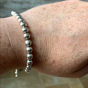 Sterling Silver Adjustable Bead Bracelet
